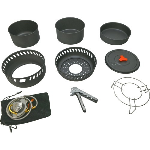 Cookware with cooker TREK set 9pcs with accessories