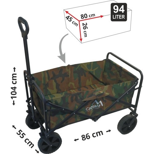 TROGIR ARMY Folding Camping Trolley