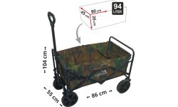 Sulankstomas turistinis vežimėlis TROGIR ARMY