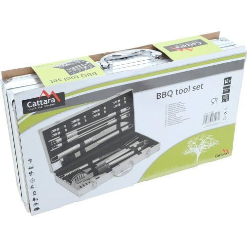 Barbecue Tools Set Cattara - 18pcs, Aluminium case
