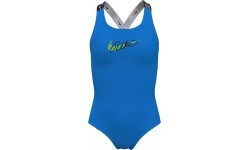 Купальник для девочек Nike G Lgo Tape Crossback, синий NESSE726 458