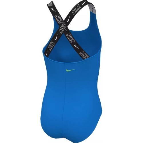 Купальник для девочек Nike G Lgo Tape Crossback, синий NESSE726 458