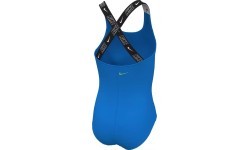 Nike G Lgo Tape Crossback Girls' Swimsuit Blue NESSE726 458