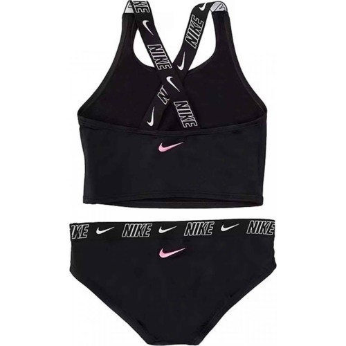 Nike купальник для девочек Nk G Logo Tape Crossback Black NESSE728 001