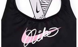 Nike Girls' Swimsuit Nk G Logo Tape Crossback Black NESSE728 001