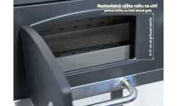 Charcoal Grill with a Cast Iron Grate Cattara Royal Classic