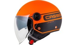 Motociklo šalmas Cassida Handy Plus Linear Pearl matinis oranžinis/juodas
