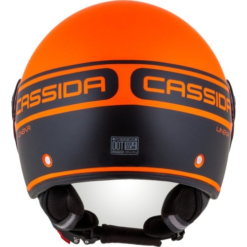 Motorcycle Helmet Cassida Handy Plus Linear Pearl Matte Orange/Black