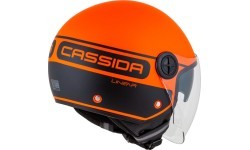 Motociklo šalmas Cassida Handy Plus Linear Pearl matinis oranžinis/juodas