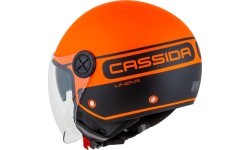 Motociklo šalmas Cassida Handy Plus Linear Pearl matinis oranžinis/juodas