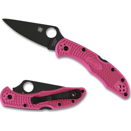 Sulankstomas peilis Spyderco C11FPPNS30VBK Delica Pink Heels