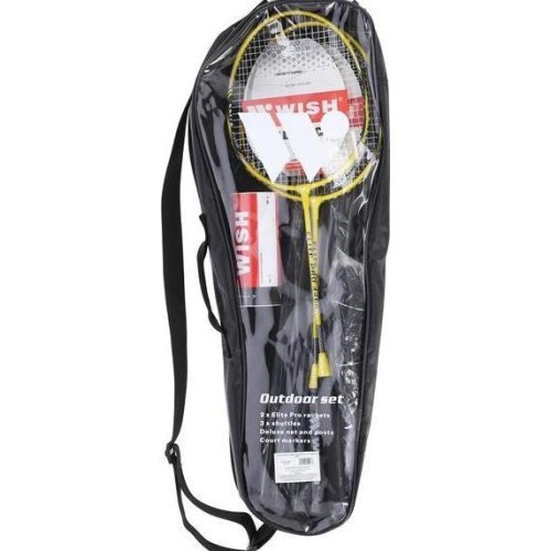 ALUMTEC 4466 BADMINTON SET 2 PCS + DARTS 3 PCS+GRID+WISH LINES
