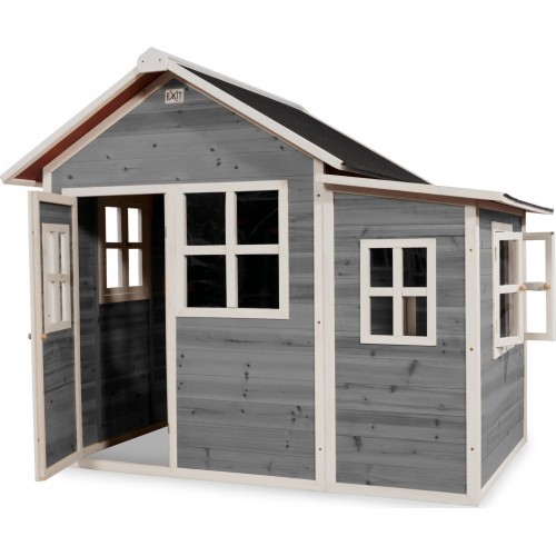 Деревянный игровой домик EXIT Loft 150, серый