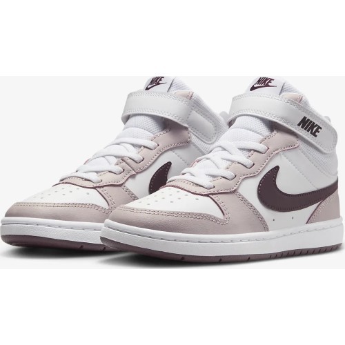 Nike Court Borough Mid 2 sneakers, kids, White Violet CD7783 118
