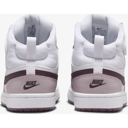 Детские кроссовки Nike Court Borough Mid 2 White Violet CD7783 118