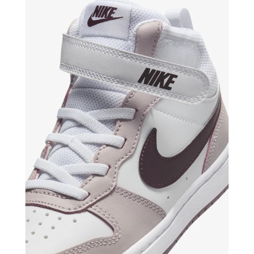 Nike Court Borough Mid 2 sneakers, kids, White Violet CD7783 118