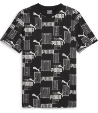 Puma Men's T-Shirt Ess+ Logo Lab Aop Black White 678982 01