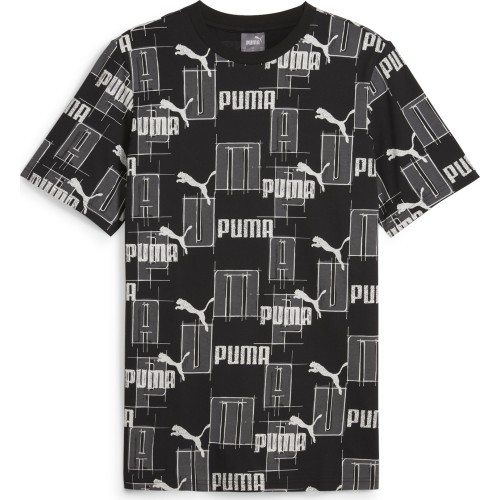 Puma Men's T-Shirt Ess+ Logo Lab Aop Black White 678982 01