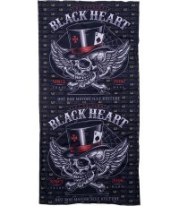 Daugiafunkcinis kaklo šildytuvas W-TEC Black Heart Scarfest - Wings Skull