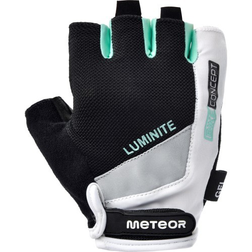 Bike gloves  gel - White/mint