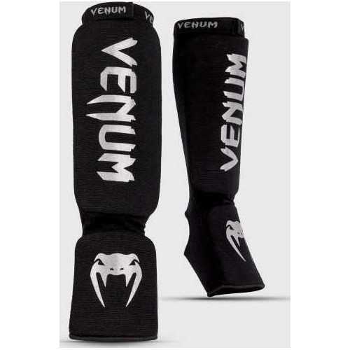 Venum Kontact Shin Guards - Black/Silver