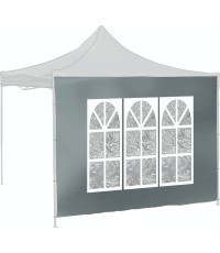 Šoninės sienelės vakarėlių palapinei WINDOW 2x3m 420D pilka WATERPROOF