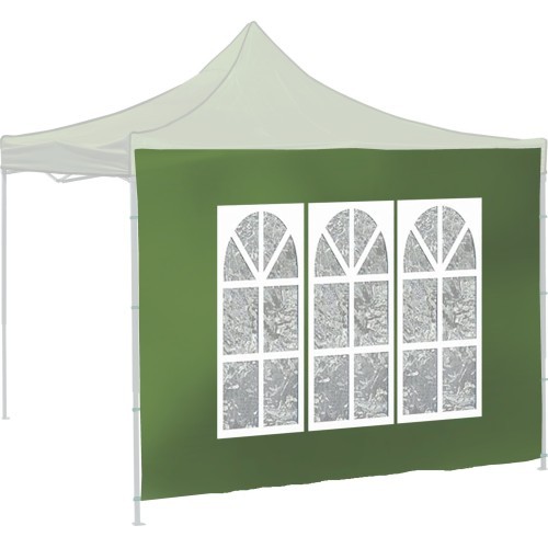 Sidewalls for party tent WINDOW 2x3m 420D green WATERPROOF