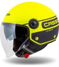 Motociklininko šalmas Cassida Handy Plus Linear Pearl Fluo Yellow/Matte Black