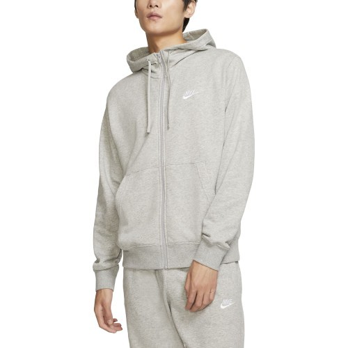 Мужская толстовка Nike NSW Club Hoodie FZ FT, серая, BV2648 063