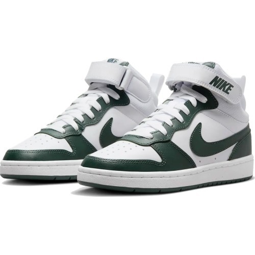 Nike обувь для подростков Court Borough Mid 2 White Green CD7782 119