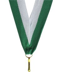Juostelė medaliui V2 Balta/Žalia 2cm