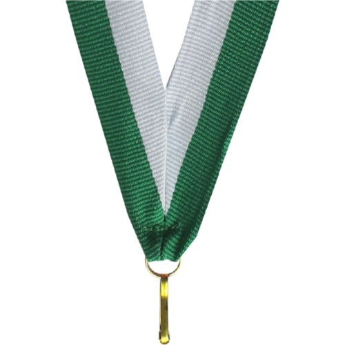 Juostelė medaliui V2 Balta/Žalia 2cm