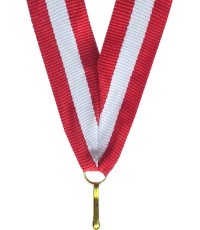 Juostelė medaliui V8 Raudona/Balta/Raudona 1cm