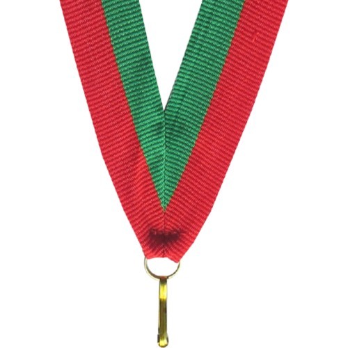 Juostelė medaliui V2 Raudona/Žalia 2cm