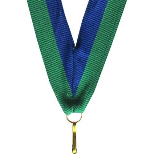 Medal Ribbon V8 Blue/Green 1cm