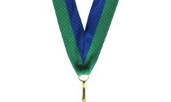 Juostelė medaliui V8 Mėlyna/Žalia 1cm