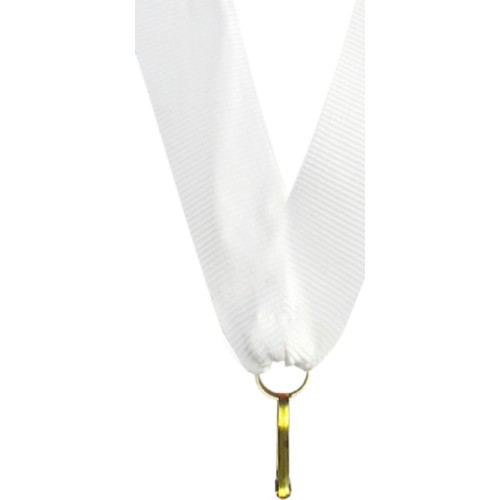 Medal Ribbon V8 White 1cm