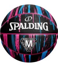 SPALDING MARBLE SERIES™ BLACK / PINK / BLUE (size 6)