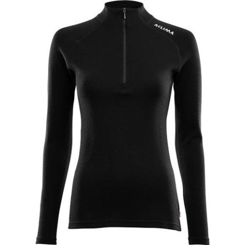 Рубашка Aclima WW Mock Neck на молнии, чёрная, размер XS - 123