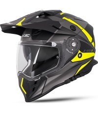 Motociklininko šalmas W-TEC Valso Graphic - Black-Grey-Fluo