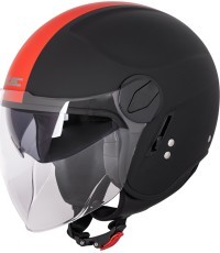 Motorolerio šalmas W-TEC Vernante - Black Matt-Corsa Red