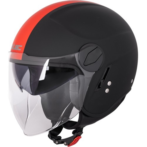 Scooter Helmet W-TEC Vernante - Black Matt-Corsa Red