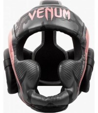 Bokso šalmas Venum Elite - Black/Pink Gold