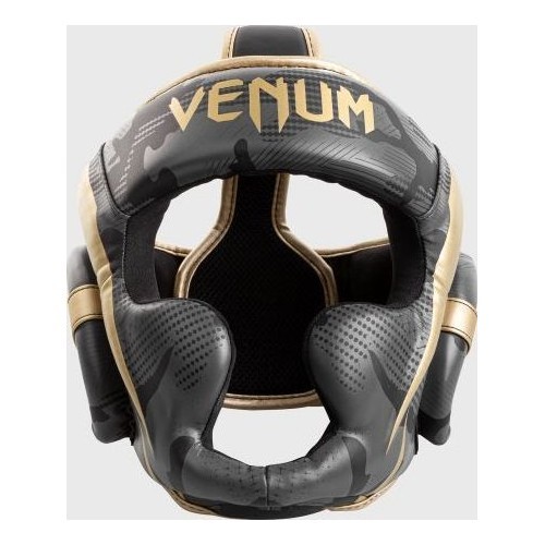 Boxing Headgear Venum Elite - Dark Camo/Gold