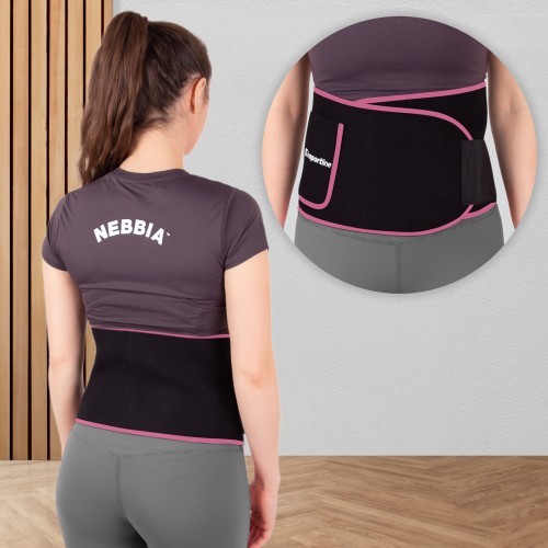 Neopreninis diržas inSPORTline Waistpire - Rožinė