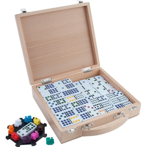 Longfield Mexican Train Double 12 wooden case