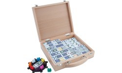 Домино Longfield Mexican Train Double 12 в деревянной коробке
