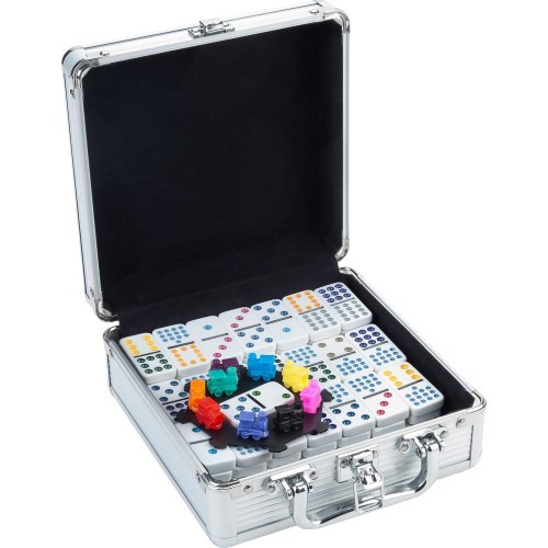 Домино Longfield Mexican Train Double 12 в алюминиевом кейсе
