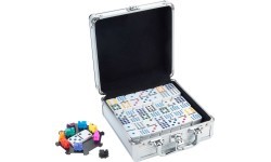 Longfield Mexican Train Double 12 domino aliuminio dėkle