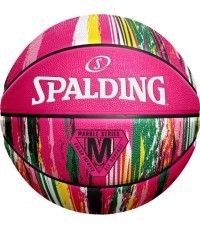 Krepšinio kamuolys Spalding Marble Series, rožinis (6 dydis)